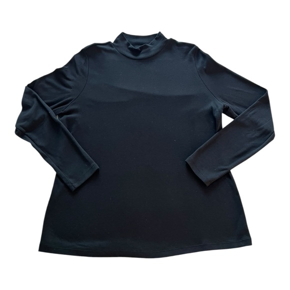 Kim Roger Mock‎ Turtleneck Long sleeve Black Size XL - Picture 1 of 7
